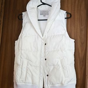 Old Navy White Puffy Vest